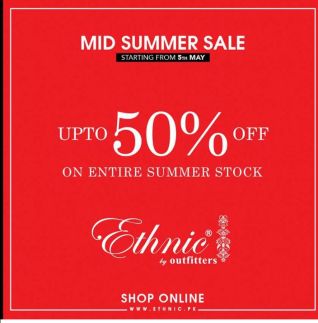 50% off on all stock items by OUTFITTERS